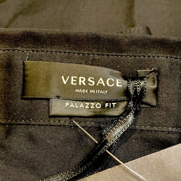 NWT Versace Black Greca Printed Long Sleeve Shirt - Sz L - Picture 6 of 12